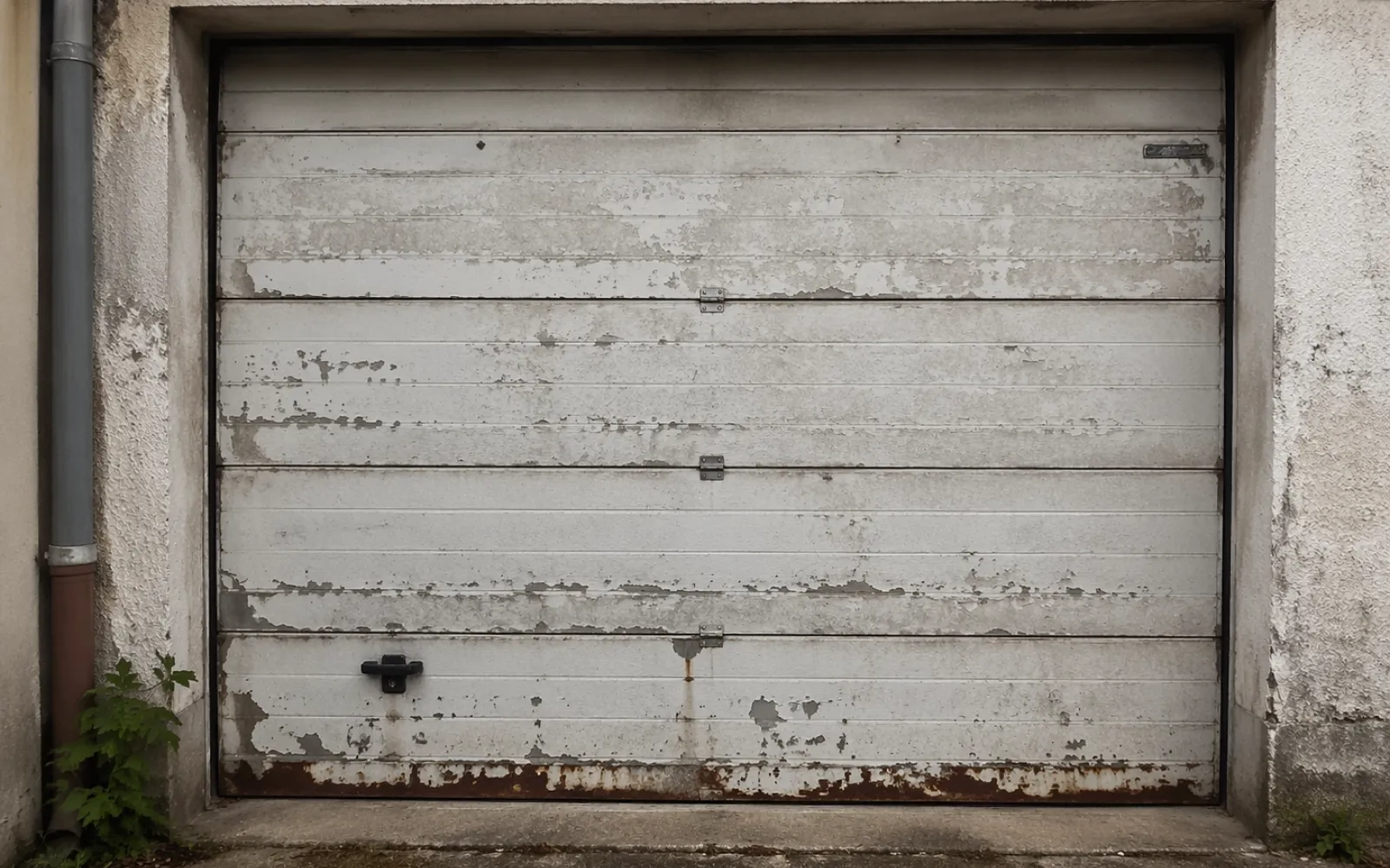 Vorheransicht von Sektionaltor mit neuem Antrieb